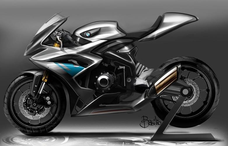 大写的帅气产品设计师的摩托车机车手绘